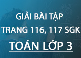 Giai bai tap trang 116 117 SGK Toan 3 Tap Giai bai tap trang 116 117 SGK Toan 3 Tap