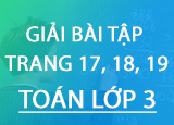 Giai bai tap trang 17 18 19 SGK Toan 3 Giai bai tap trang 17 18 19 SGK Toan 3