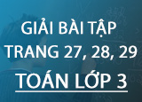 Giai bai tap trang 27 28 29 SGK Toan 3 Giai bai tap trang 27 28 29 SGK Toan 3