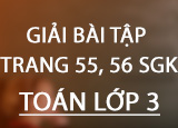 Giai bai tap trang 55 56 SGK Toan 3 Tap Giai bai tap trang 55 56 SGK Toan 3 Tap