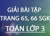 Giai bai tap trang 65 66 SGK Toan 3 Tap Giai bai tap trang 65 66 SGK Toan 3 Tap