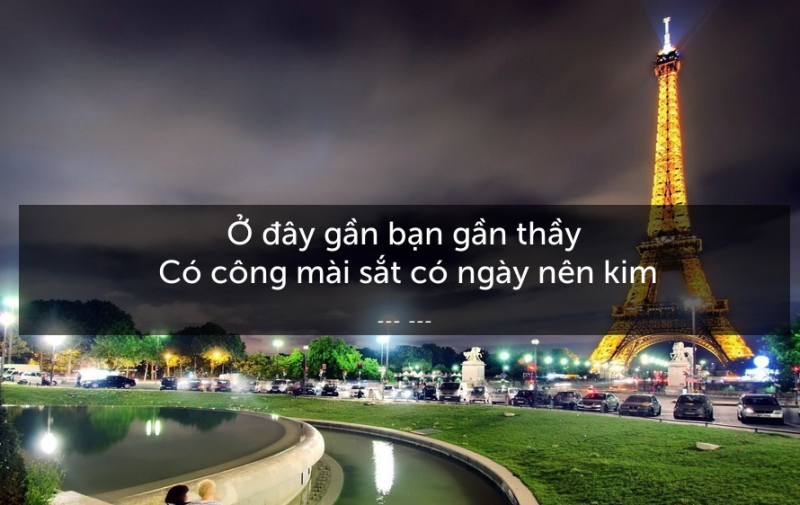 Văn chứng minh có công mài sắt có ngày nên kim