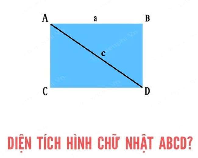 biet 1 canh va duong cheo cua hinh chu nhat biet 1 canh va duong cheo cua hinh chu nhat