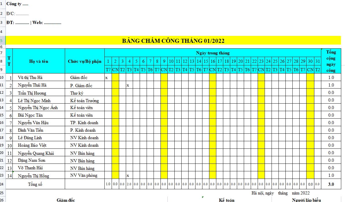 bieu mau bang cham cong 1 bieu mau bang cham cong 1