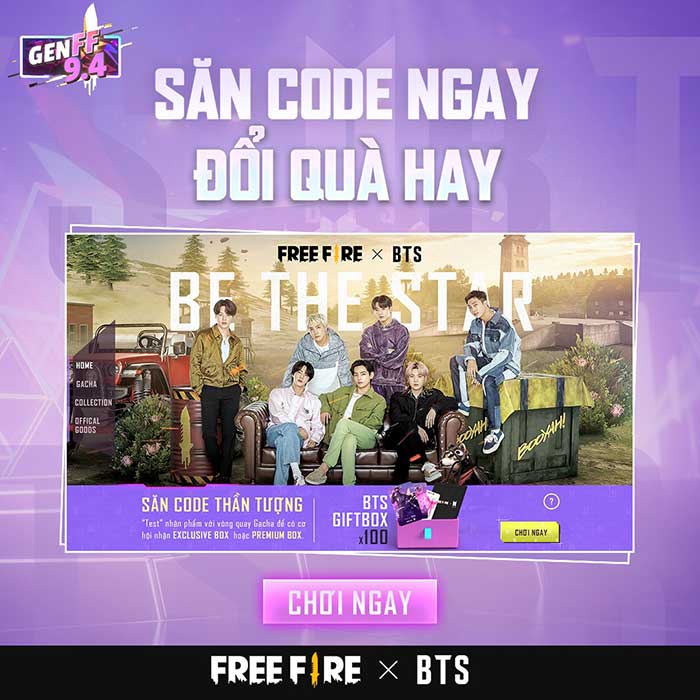 Hướng dẫn tham gia các sự kiện Free Fire x BTS