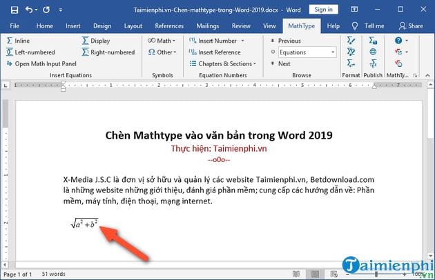 cach chen mathtype vao van ban trong word 2019 9 cach chen mathtype vao van ban trong word 2019 9