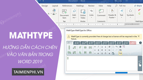 cach chen mathtype vao van ban trong word 2019 cach chen mathtype vao van ban trong word 2019