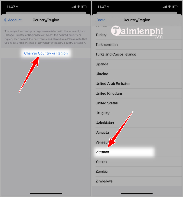 cach chuyen vung appstore sang vet nam 3 1 cach chuyen vung appstore sang vet nam 3 1