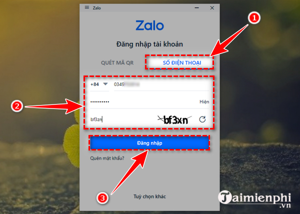 Đăng nhập Zalo trên PC