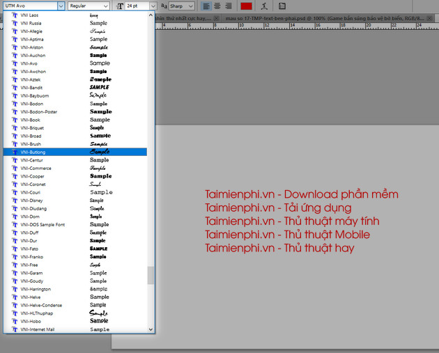 cach go font vni trong photoshop 8 cach go font vni trong photoshop 8