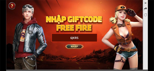 Nhập mã quà tặng Garena Free Fire