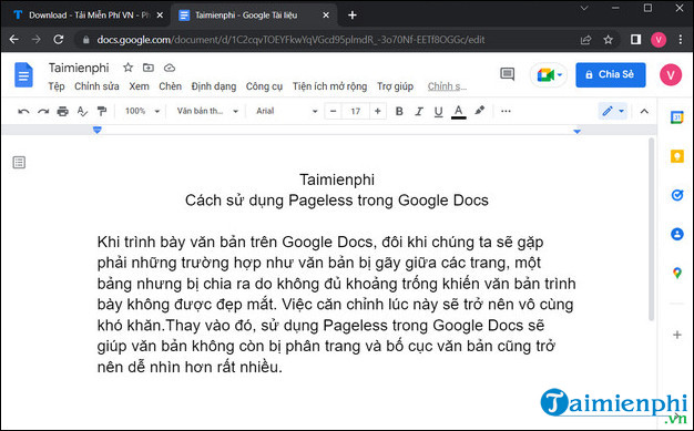 cach su dung pageless trong google docs 4 cach su dung pageless trong google docs 4