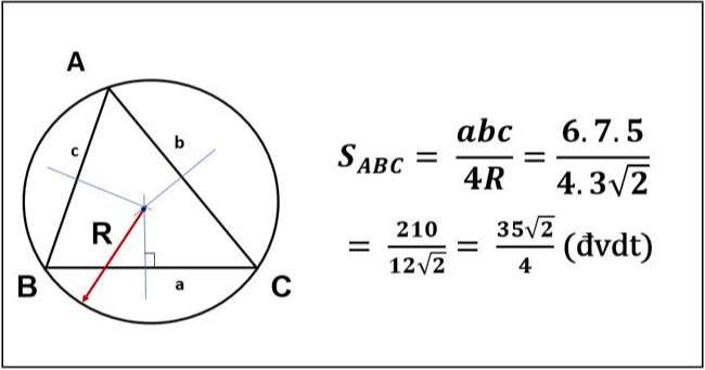 cho tam giac abc do dai cac canh a 6 b 7 c 5 r 3 r la ban kinh duong tron ngoai tiep tam giac abc cho tam giac abc do dai cac canh a 6 b 7 c 5 r 3 r la ban kinh duong tron ngoai tiep tam giac abc