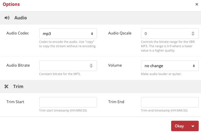 Optionally select file options