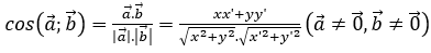 Công thức, cách tính góc giữa hai vecto cực hay, chi tiết - Toán lớp 10