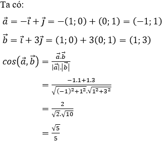 Công thức, cách tính góc giữa hai vecto cực hay, chi tiết - Toán lớp 10