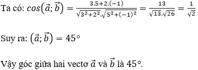 Công thức, cách tính góc giữa hai vecto cực hay, chi tiết - Toán lớp 10