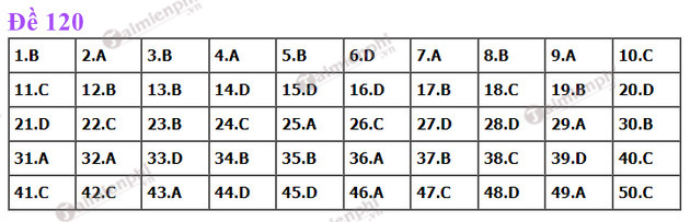 dap an de thi toan tot nghiep thpt nam 2022 ma de 120 dap an de thi toan tot nghiep thpt nam 2022 ma de 120