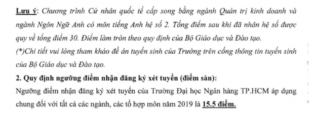 diem chuan dai hoc ngan hang tphcm 2019 4 diem chuan dai hoc ngan hang tphcm 2019 4