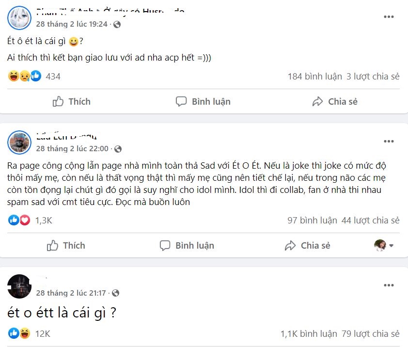 Ét o ét là gì trên Facebook?