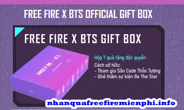 Hướng dẫn tham gia các sự kiện free fire x bts nhận quà miễn phí