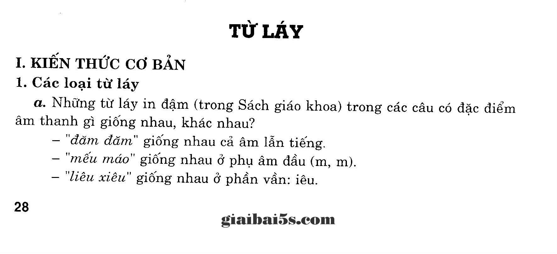 Bài 3: Từ láy – Giải bài tập ngữ văn lớp 7 - LỚP 7