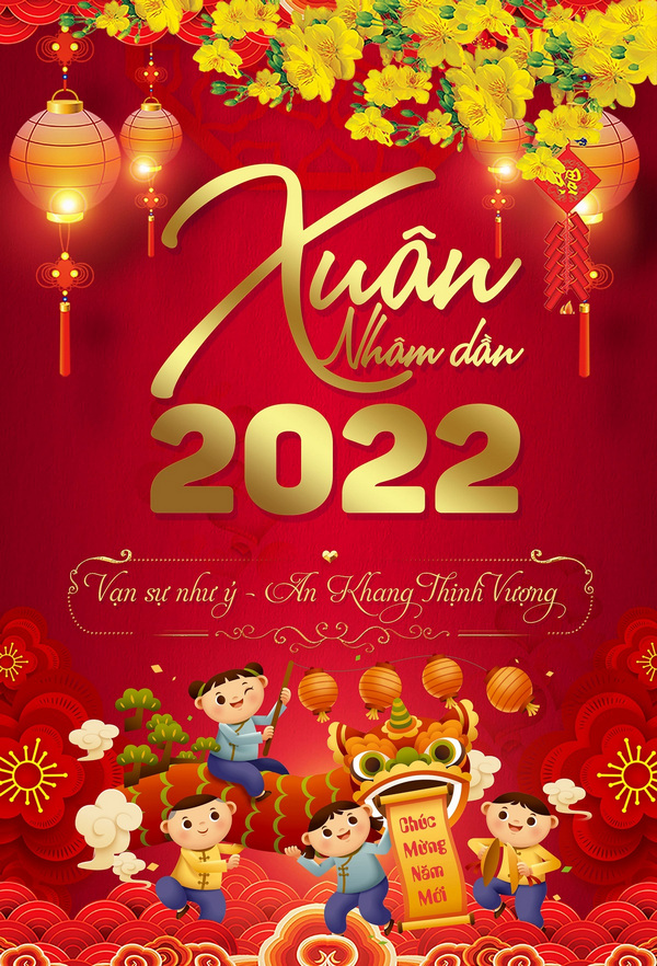 Hình nền chúc mừng năm mới 2022