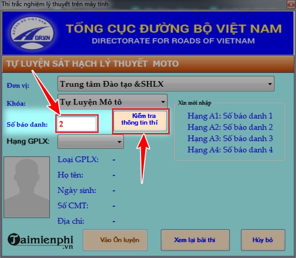 huong dan su dung phan mem thi bang lai xe a1 a2 1 huong dan su dung phan mem thi bang lai xe a1 a2 1