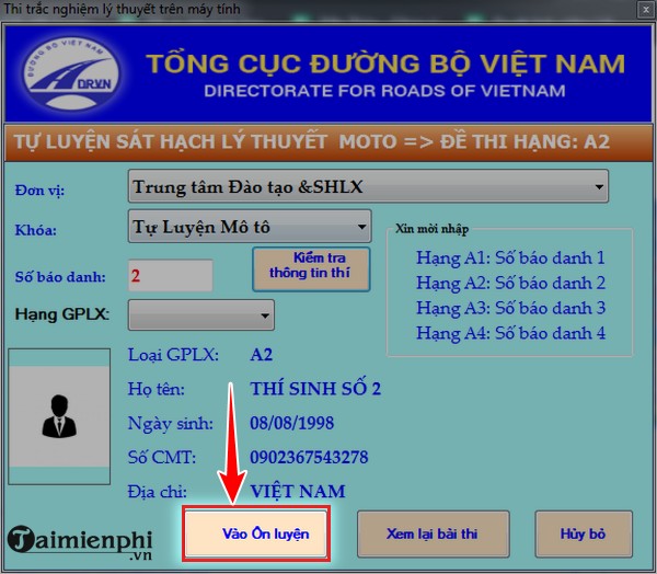 huong dan su dung phan mem thi bang lai xe a1 a2 2 huong dan su dung phan mem thi bang lai xe a1 a2 2