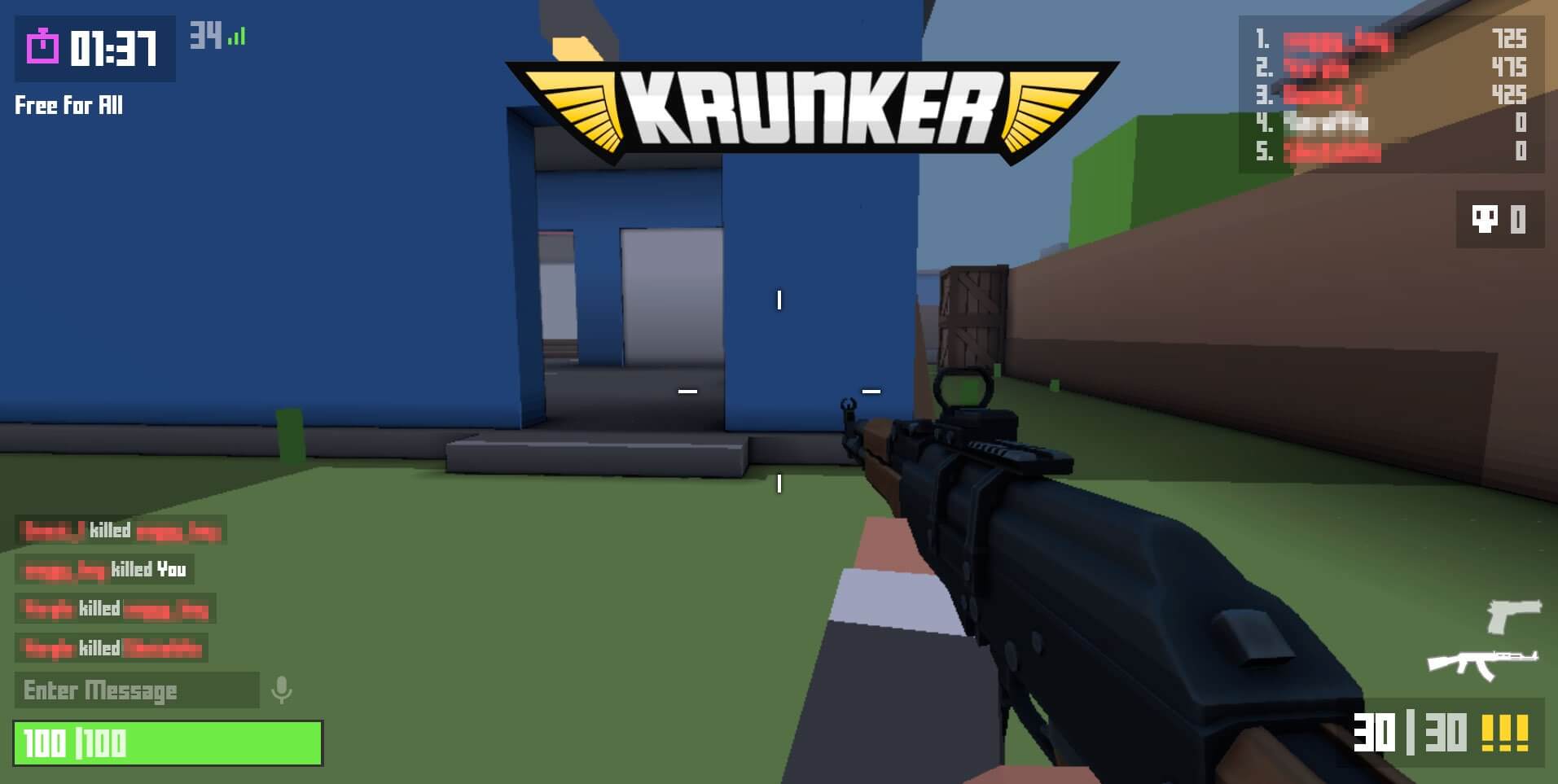 Trò chơi PC 2 Người chơi Trực tuyến Krunker.io