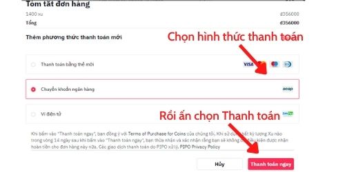 B3: cách nạp xu TikTok trên máy tính