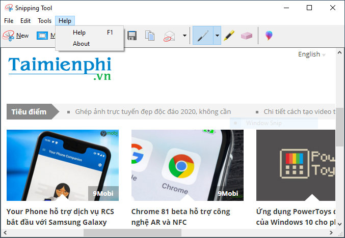 phim tat snipping tool huu ich 10 phim tat snipping tool huu ich 10