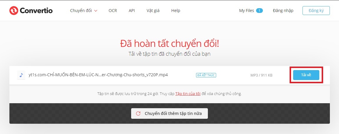 tải file chuyển mp4 sang mp3