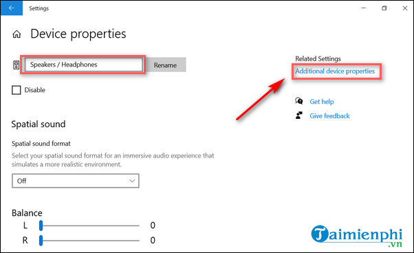 Tăng âm lượng trong Windows 10