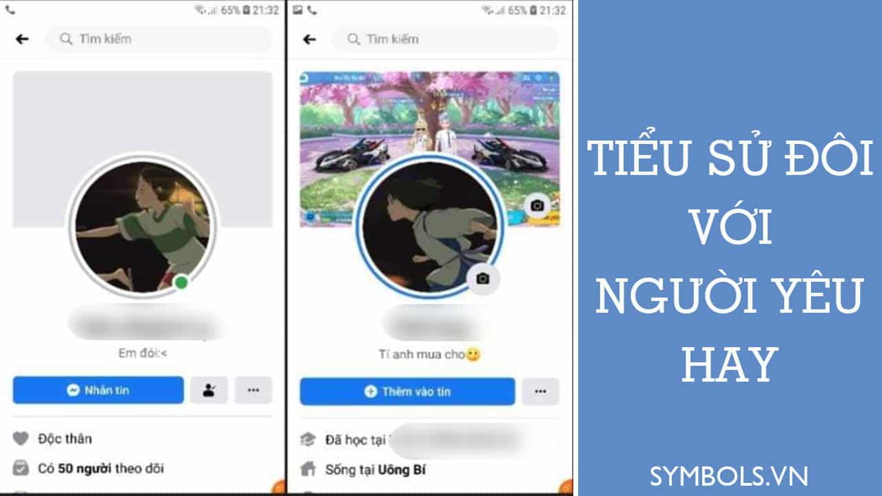 Tiểu sử đôi với người yêu trên Facebook, những tiểu sử FB hay về tình yêu - Trường THPT Phạm Hồng Thái