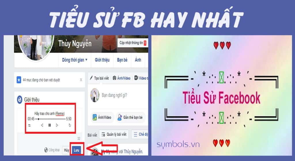 Cách tạo tiểu sử cho các cặp đôi trên Facebook