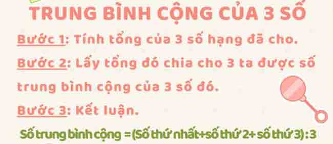 trung binh cong cua 3 so trung binh cong cua 3 so