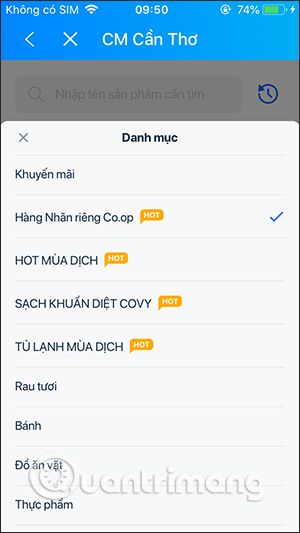 B4: Hướng dẫn đặt hàng Coopmart trên Zalo