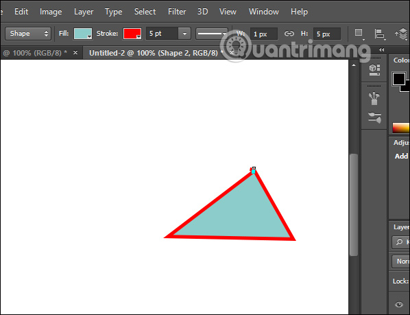 Photoshop ve hinh tam giac 5 Photoshop ve hinh tam giac 5