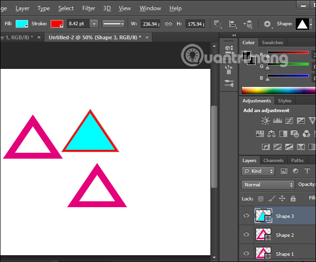 Photoshop ve hinh tam giac 8 Photoshop ve hinh tam giac 8