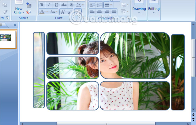 PowerPoint tao anh nghe thuat khoang cach PowerPoint tao anh nghe thuat khoang cach