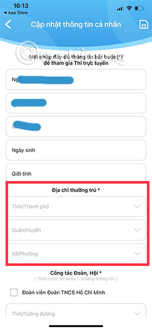 Thi truc tuyen app TNVN 3 Thi truc tuyen app TNVN 3