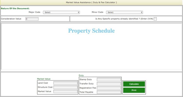 Stamp duty and fee calculator Andhra Pradesh