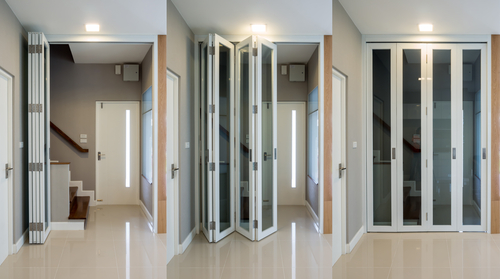 Aluminium folding door for bedroom, study