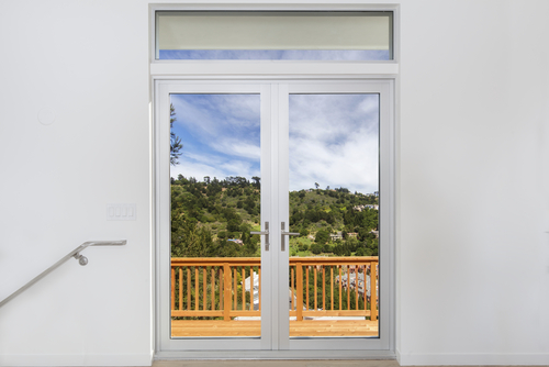 Aluminium glass door