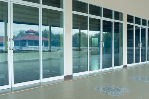 Aluminium glass door for study, living room and work-out area