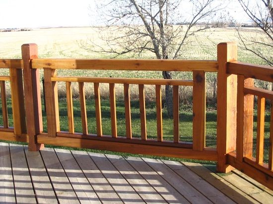 Railings for balconies made of wood