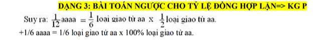 BÀI TOÁN NGƯỢC CHO TỶ LỆ ĐỒNG HỢP LẶN KG P