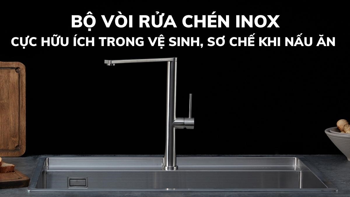 Bộ vòi rửa chén inox