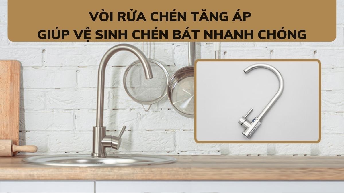 Vòi rửa chén tăng áp